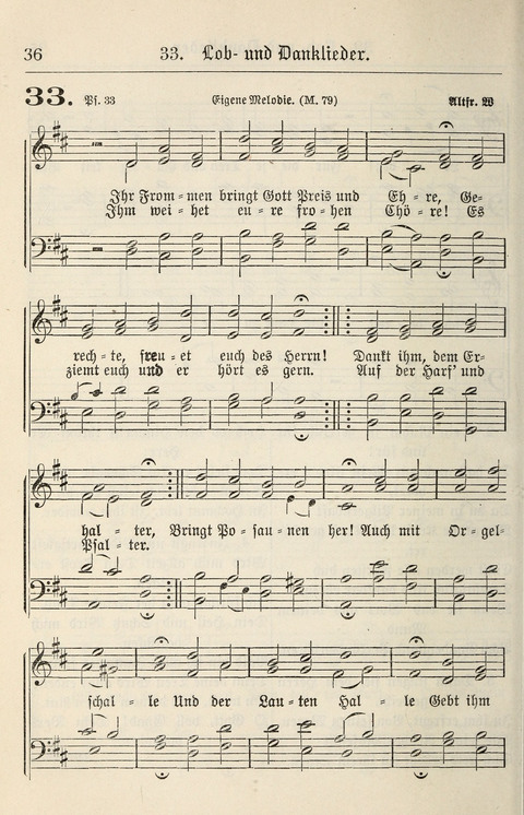 Gesangbuch für deutsche Gemeinden: enthaltend Psalmen und geistliche Lieder für öffentlichen und häuslichen Gottesdienst page 36
