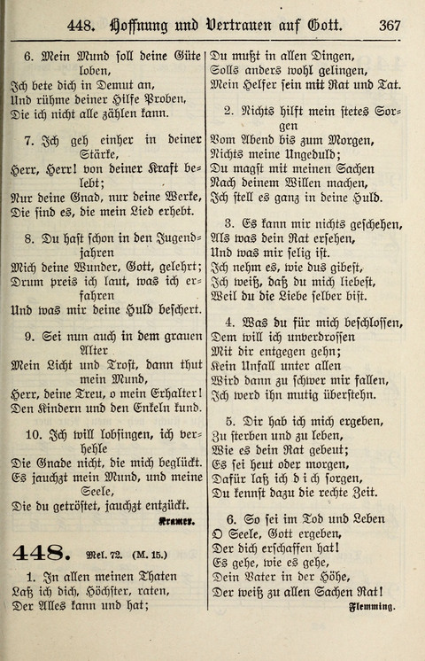 Gesangbuch für deutsche Gemeinden: enthaltend Psalmen und geistliche Lieder für öffentlichen und häuslichen Gottesdienst page 367