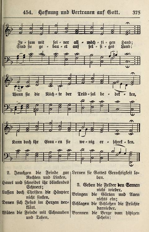 Gesangbuch für deutsche Gemeinden: enthaltend Psalmen und geistliche Lieder für öffentlichen und häuslichen Gottesdienst page 375