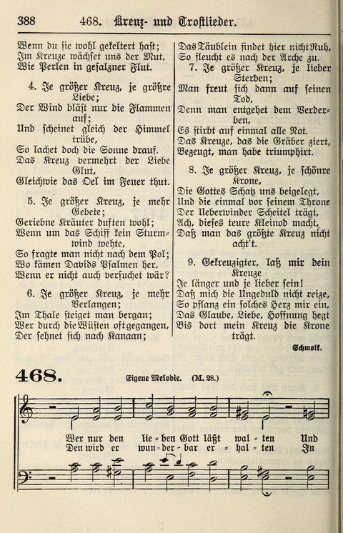 Gesangbuch für deutsche Gemeinden: enthaltend Psalmen und geistliche Lieder für öffentlichen und häuslichen Gottesdienst page 388