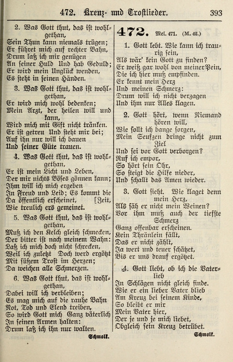 Gesangbuch für deutsche Gemeinden: enthaltend Psalmen und geistliche Lieder für öffentlichen und häuslichen Gottesdienst page 393