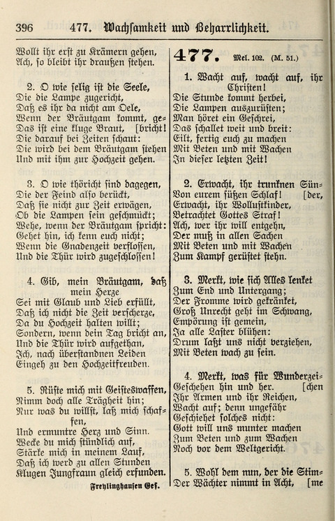 Gesangbuch für deutsche Gemeinden: enthaltend Psalmen und geistliche Lieder für öffentlichen und häuslichen Gottesdienst page 396