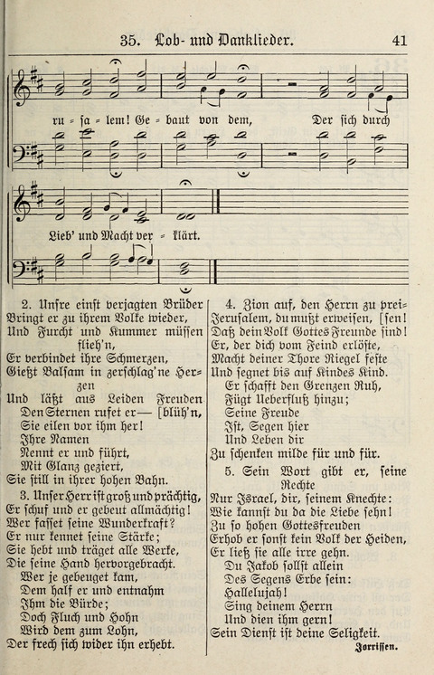 Gesangbuch für deutsche Gemeinden: enthaltend Psalmen und geistliche Lieder für öffentlichen und häuslichen Gottesdienst page 41