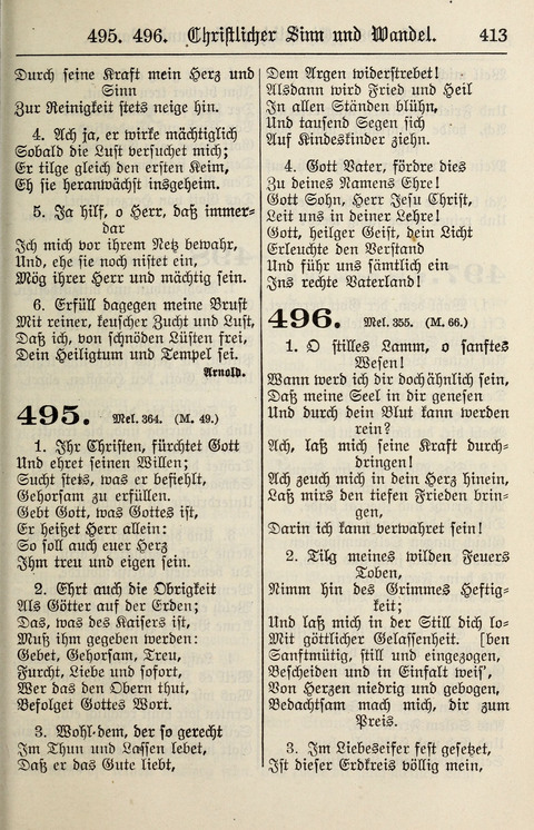 Gesangbuch für deutsche Gemeinden: enthaltend Psalmen und geistliche Lieder für öffentlichen und häuslichen Gottesdienst page 413