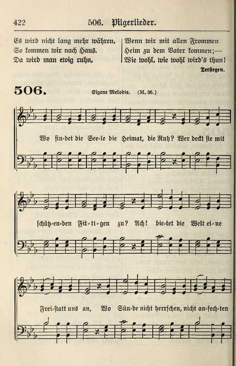 Gesangbuch für deutsche Gemeinden: enthaltend Psalmen und geistliche Lieder für öffentlichen und häuslichen Gottesdienst page 422