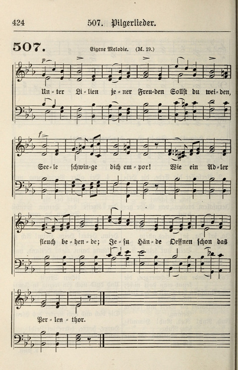 Gesangbuch für deutsche Gemeinden: enthaltend Psalmen und geistliche Lieder für öffentlichen und häuslichen Gottesdienst page 424