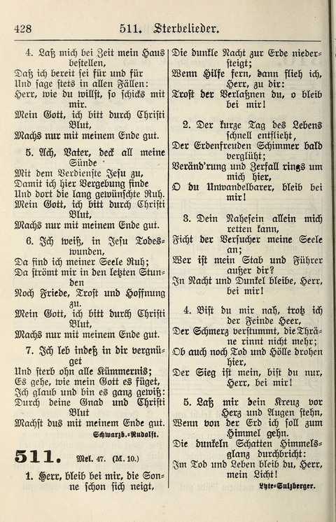 Gesangbuch für deutsche Gemeinden: enthaltend Psalmen und geistliche Lieder für öffentlichen und häuslichen Gottesdienst page 428
