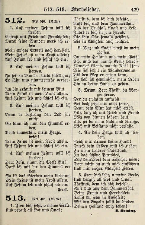 Gesangbuch für deutsche Gemeinden: enthaltend Psalmen und geistliche Lieder für öffentlichen und häuslichen Gottesdienst page 429