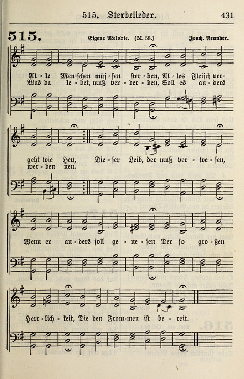 Gesangbuch für deutsche Gemeinden: enthaltend Psalmen und geistliche Lieder für öffentlichen und häuslichen Gottesdienst page 431