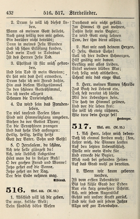 Gesangbuch für deutsche Gemeinden: enthaltend Psalmen und geistliche Lieder für öffentlichen und häuslichen Gottesdienst page 432