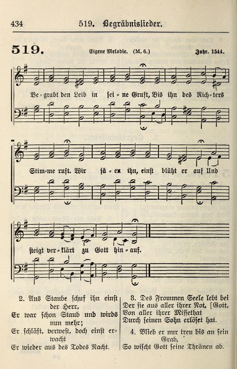 Gesangbuch für deutsche Gemeinden: enthaltend Psalmen und geistliche Lieder für öffentlichen und häuslichen Gottesdienst page 434
