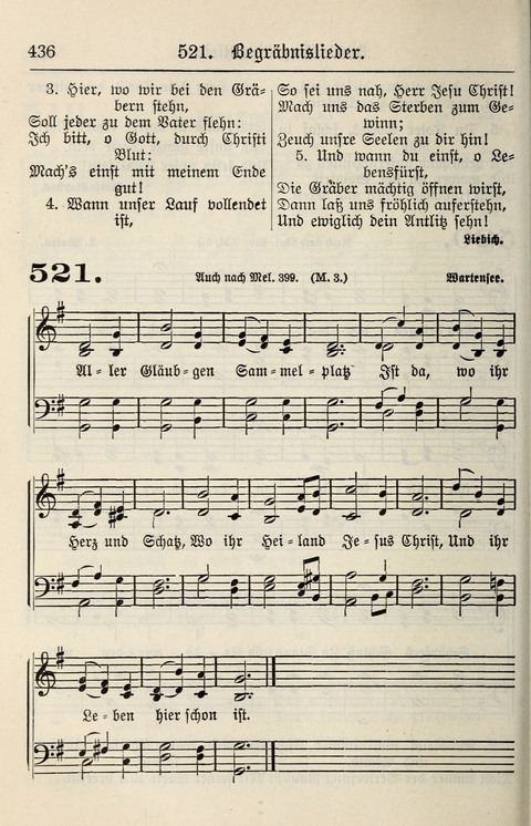 Gesangbuch für deutsche Gemeinden: enthaltend Psalmen und geistliche Lieder für öffentlichen und häuslichen Gottesdienst page 436