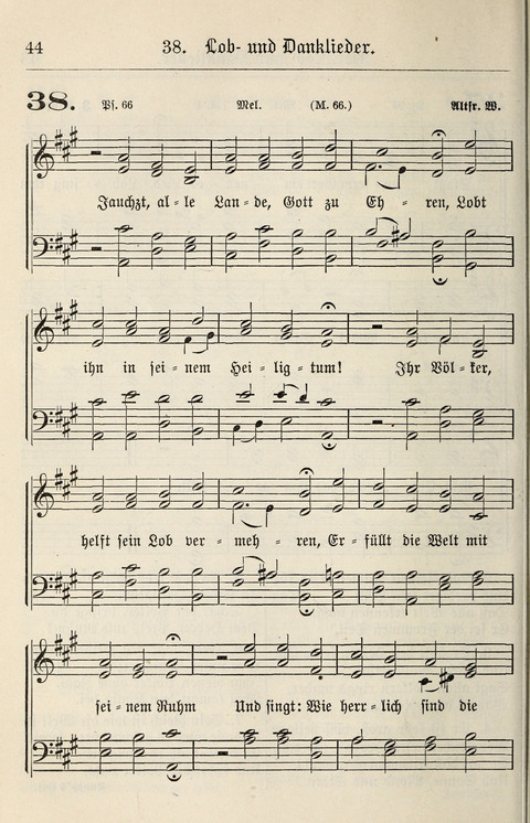 Gesangbuch für deutsche Gemeinden: enthaltend Psalmen und geistliche Lieder für öffentlichen und häuslichen Gottesdienst page 44