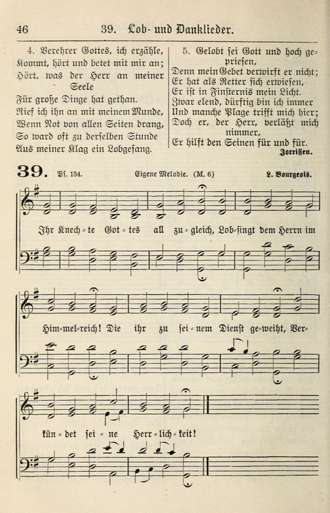 Gesangbuch für deutsche Gemeinden: enthaltend Psalmen und geistliche Lieder für öffentlichen und häuslichen Gottesdienst page 46