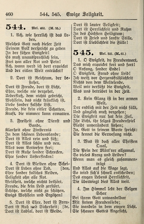 Gesangbuch für deutsche Gemeinden: enthaltend Psalmen und geistliche Lieder für öffentlichen und häuslichen Gottesdienst page 460