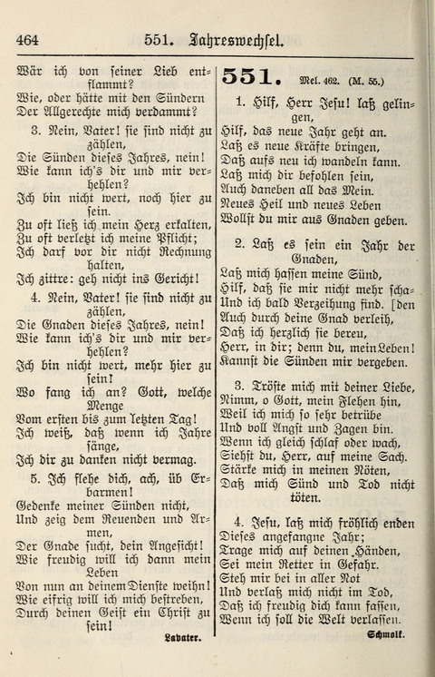 Gesangbuch für deutsche Gemeinden: enthaltend Psalmen und geistliche Lieder für öffentlichen und häuslichen Gottesdienst page 464