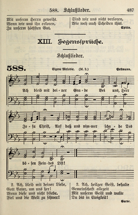 Gesangbuch für deutsche Gemeinden: enthaltend Psalmen und geistliche Lieder für öffentlichen und häuslichen Gottesdienst page 487