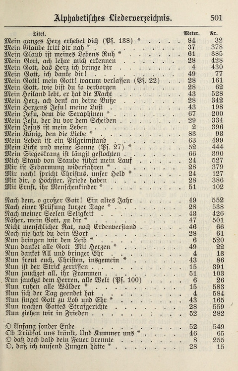 Gesangbuch für deutsche Gemeinden: enthaltend Psalmen und geistliche Lieder für öffentlichen und häuslichen Gottesdienst page 501