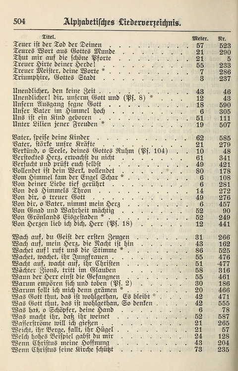 Gesangbuch für deutsche Gemeinden: enthaltend Psalmen und geistliche Lieder für öffentlichen und häuslichen Gottesdienst page 504