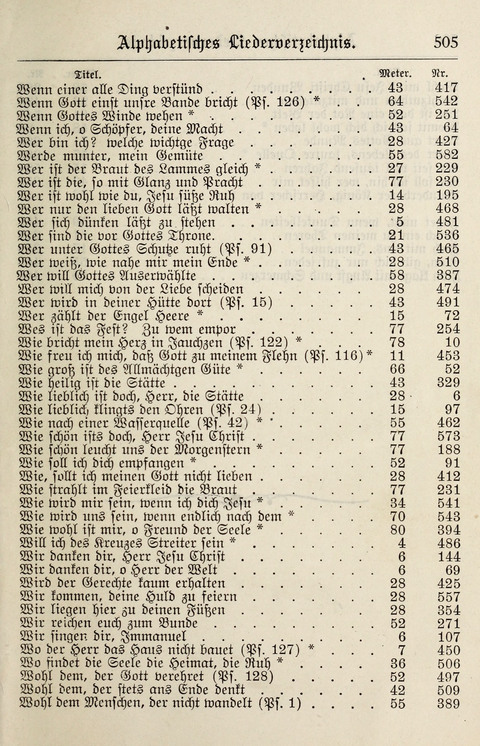 Gesangbuch für deutsche Gemeinden: enthaltend Psalmen und geistliche Lieder für öffentlichen und häuslichen Gottesdienst page 505
