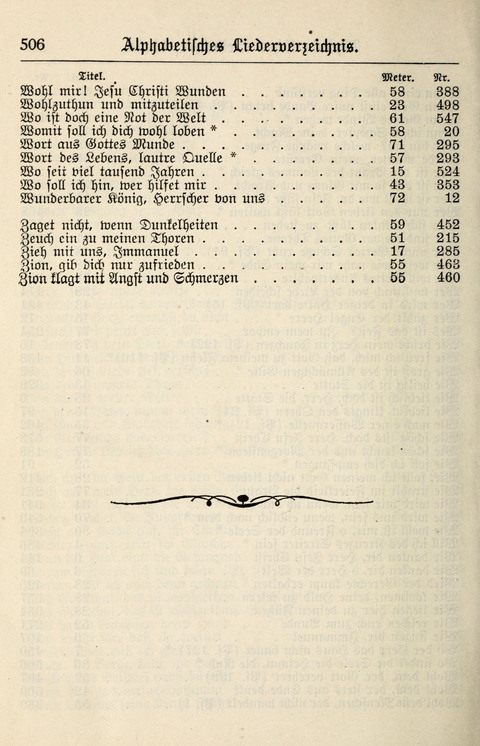 Gesangbuch für deutsche Gemeinden: enthaltend Psalmen und geistliche Lieder für öffentlichen und häuslichen Gottesdienst page 506