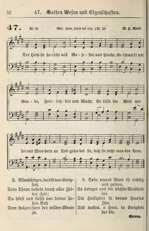 Gesangbuch für deutsche Gemeinden: enthaltend Psalmen und geistliche Lieder für öffentlichen und häuslichen Gottesdienst page 52