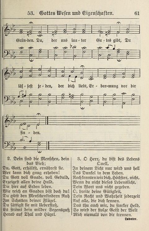 Gesangbuch für deutsche Gemeinden: enthaltend Psalmen und geistliche Lieder für öffentlichen und häuslichen Gottesdienst page 61