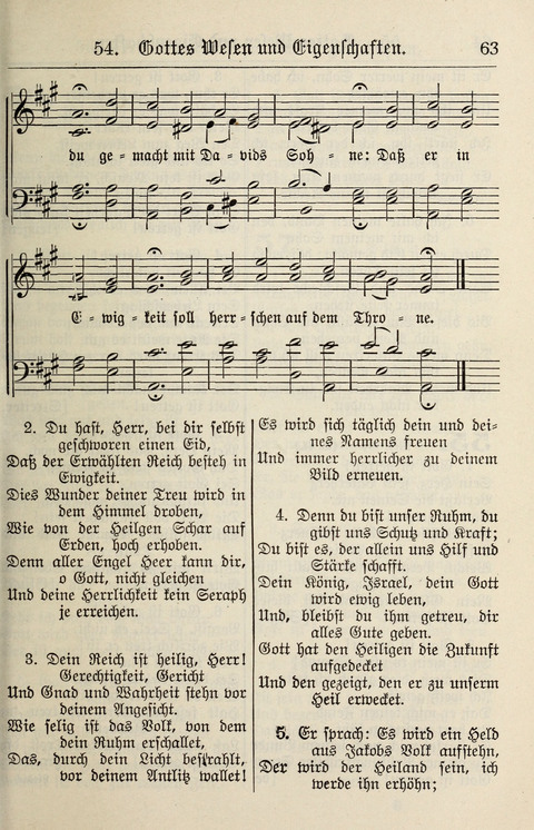Gesangbuch für deutsche Gemeinden: enthaltend Psalmen und geistliche Lieder für öffentlichen und häuslichen Gottesdienst page 63