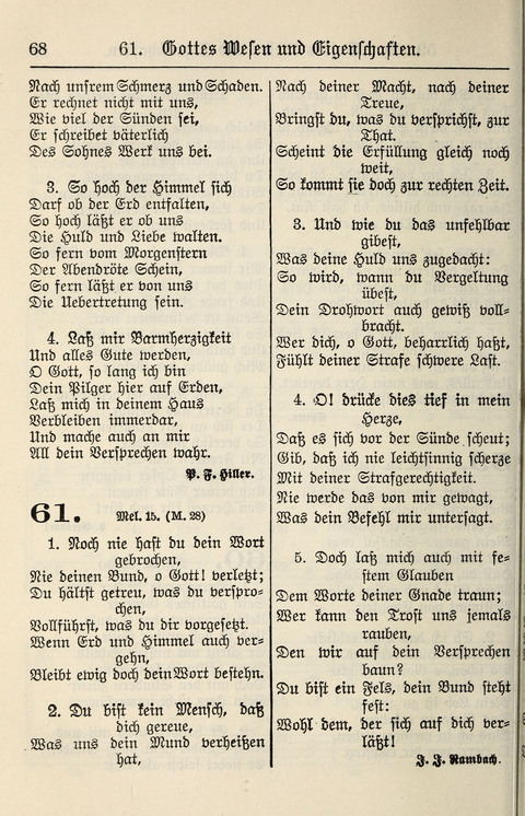 Gesangbuch für deutsche Gemeinden: enthaltend Psalmen und geistliche Lieder für öffentlichen und häuslichen Gottesdienst page 68