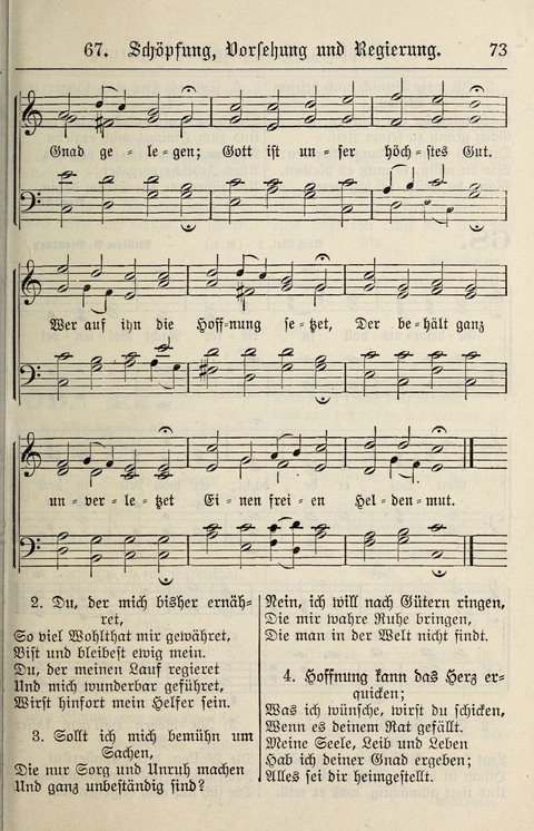 Gesangbuch für deutsche Gemeinden: enthaltend Psalmen und geistliche Lieder für öffentlichen und häuslichen Gottesdienst page 73