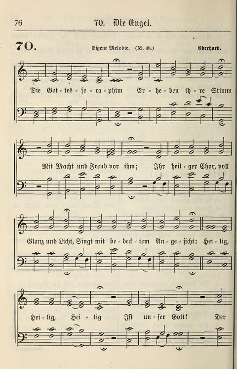 Gesangbuch für deutsche Gemeinden: enthaltend Psalmen und geistliche Lieder für öffentlichen und häuslichen Gottesdienst page 76