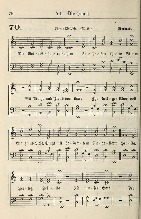 Gesangbuch für deutsche Gemeinden: enthaltend Psalmen und geistliche Lieder für öffentlichen und häuslichen Gottesdienst page 76