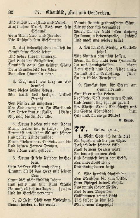 Gesangbuch für deutsche Gemeinden: enthaltend Psalmen und geistliche Lieder für öffentlichen und häuslichen Gottesdienst page 82