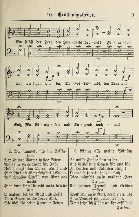 Gesangbuch für deutsche Gemeinden: enthaltend Psalmen und geistliche Lieder für öffentlichen und häuslichen Gottesdienst page 9