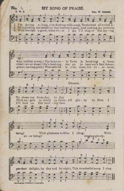 Glory Echoes: a collection of sacred songs for all Purposes page 1