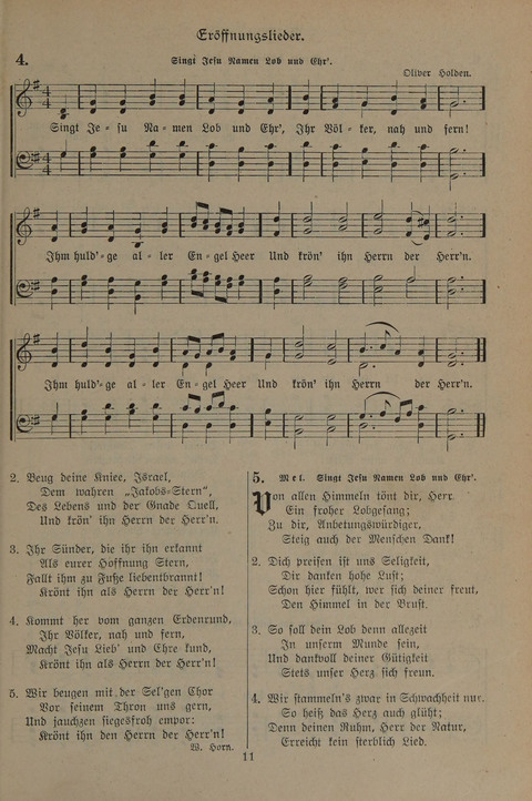 Gesangbuch der Evangelischen Gemeinschaft: für öffentlichen und häuslichen Gottesdient page 11