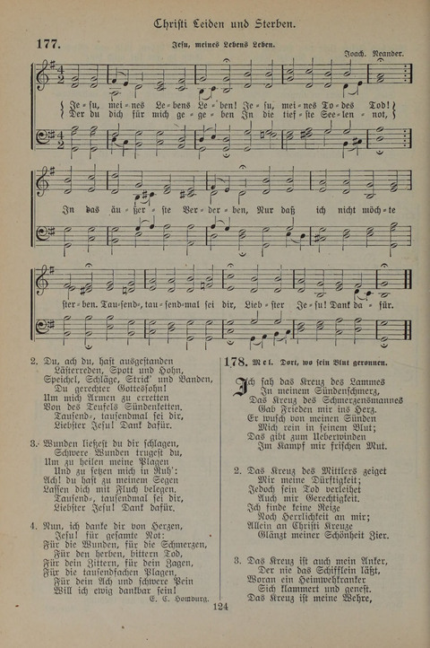 Gesangbuch der Evangelischen Gemeinschaft: für öffentlichen und häuslichen Gottesdient page 124