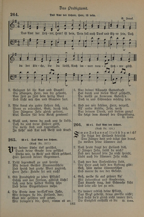 Gesangbuch der Evangelischen Gemeinschaft: für öffentlichen und häuslichen Gottesdient page 183