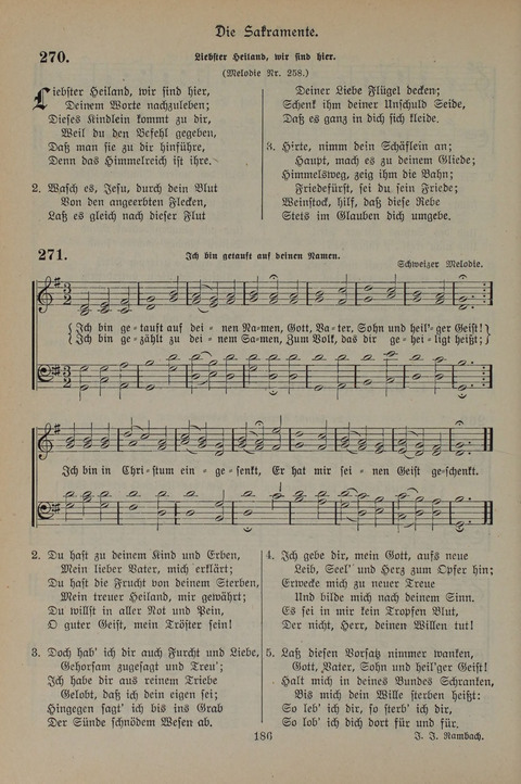Gesangbuch der Evangelischen Gemeinschaft: für öffentlichen und häuslichen Gottesdient page 186