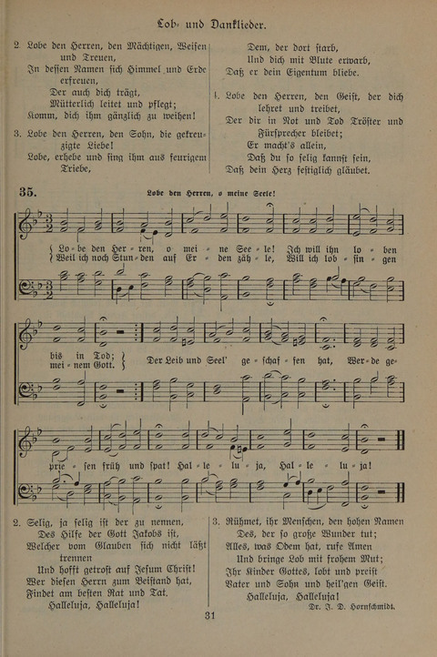 Gesangbuch der Evangelischen Gemeinschaft: für öffentlichen und häuslichen Gottesdient page 31