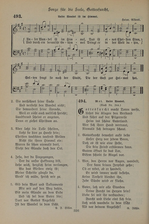 Gesangbuch der Evangelischen Gemeinschaft: für öffentlichen und häuslichen Gottesdient page 326