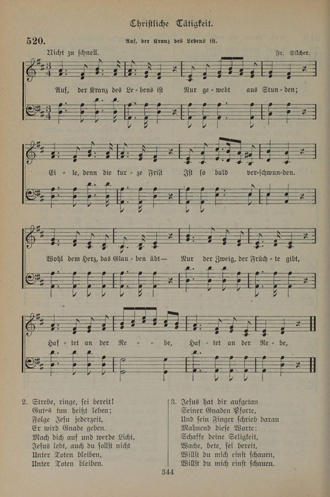 Gesangbuch der Evangelischen Gemeinschaft: für öffentlichen und häuslichen Gottesdient page 344