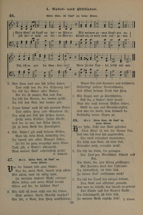 Gesangbuch der Evangelischen Gemeinschaft: für öffentlichen und häuslichen Gottesdient page 39