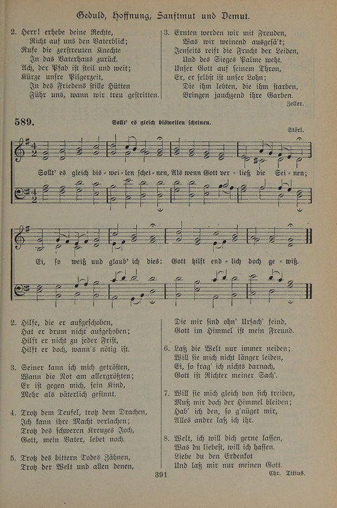 Gesangbuch der Evangelischen Gemeinschaft: für öffentlichen und häuslichen Gottesdient page 391