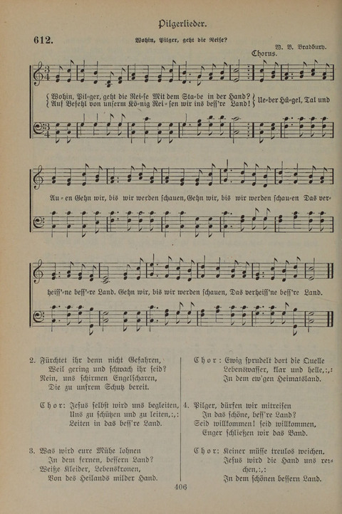 Gesangbuch der Evangelischen Gemeinschaft: für öffentlichen und häuslichen Gottesdient page 406