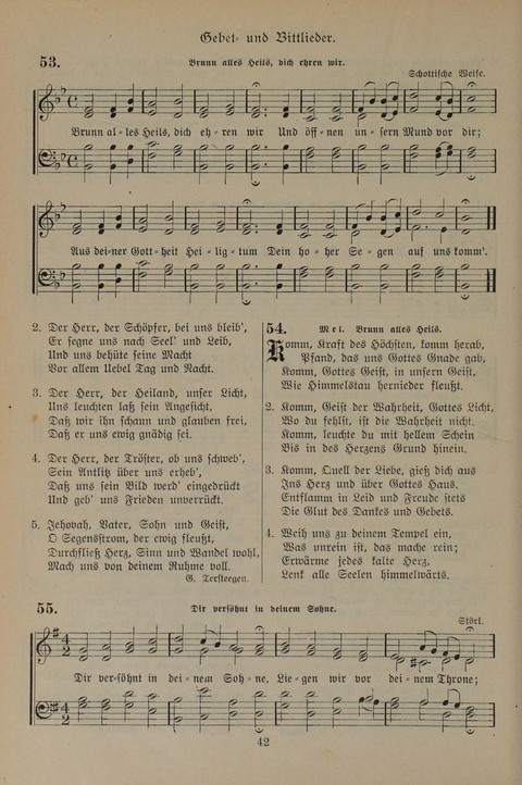 Gesangbuch der Evangelischen Gemeinschaft: für öffentlichen und häuslichen Gottesdient page 42