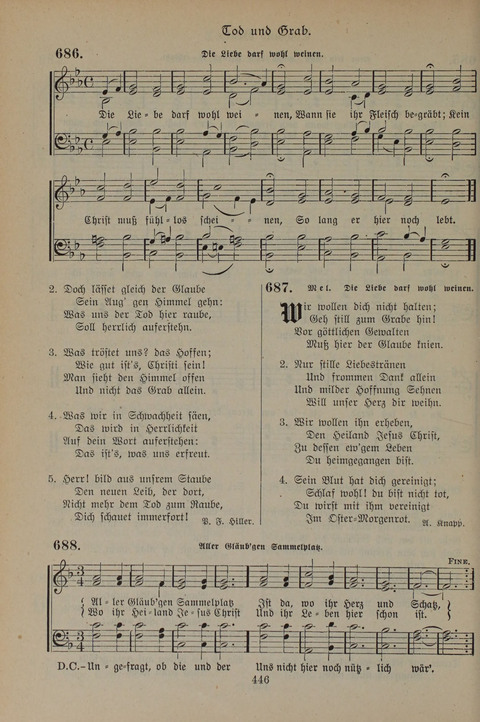 Gesangbuch der Evangelischen Gemeinschaft: für öffentlichen und häuslichen Gottesdient page 446