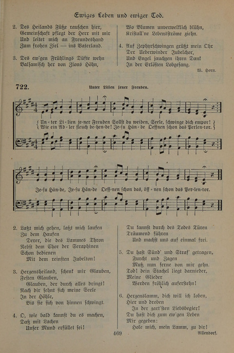 Gesangbuch der Evangelischen Gemeinschaft: für öffentlichen und häuslichen Gottesdient page 469