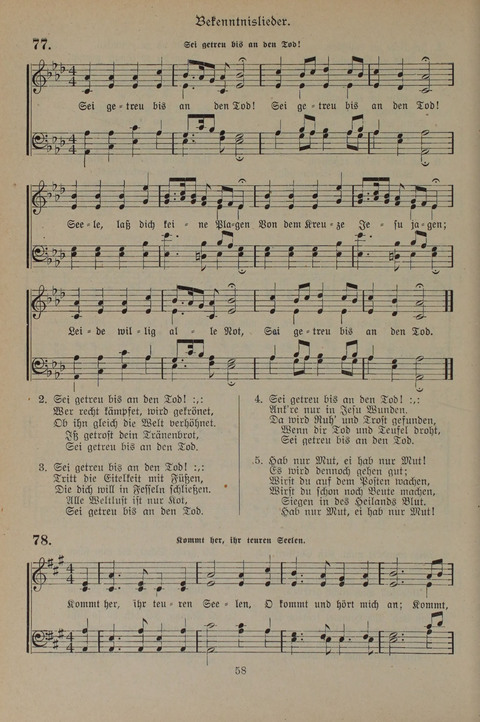 Gesangbuch der Evangelischen Gemeinschaft: für öffentlichen und häuslichen Gottesdient page 58