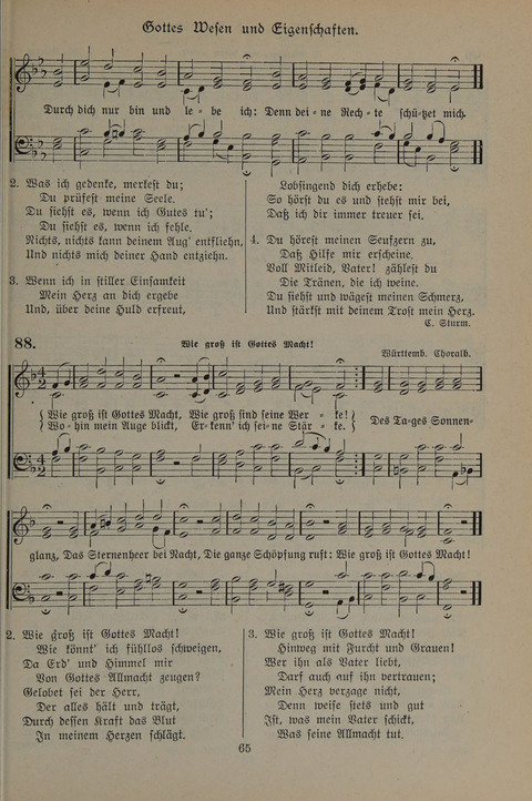 Gesangbuch der Evangelischen Gemeinschaft: für öffentlichen und häuslichen Gottesdient page 65